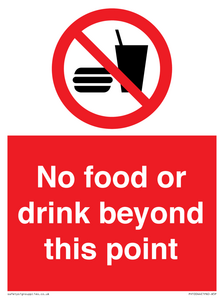 No food or drink beyond this point